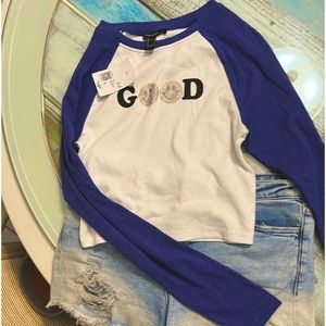NWT 2 for1 tee shirts from forever21 both are size large. Trendy & retro style!
